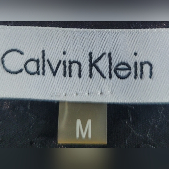 Calvin Klein M Gold Sequin Top Stretch 3/4 Sleeve Like New - Picture 3 of 4